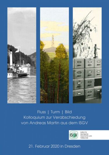 Flyerdeckblatt Fluss ǀ Turm ǀ Bild.